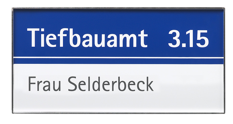 Türschild RIO - 149,5 x 74,5 mm (hoch oder quer)