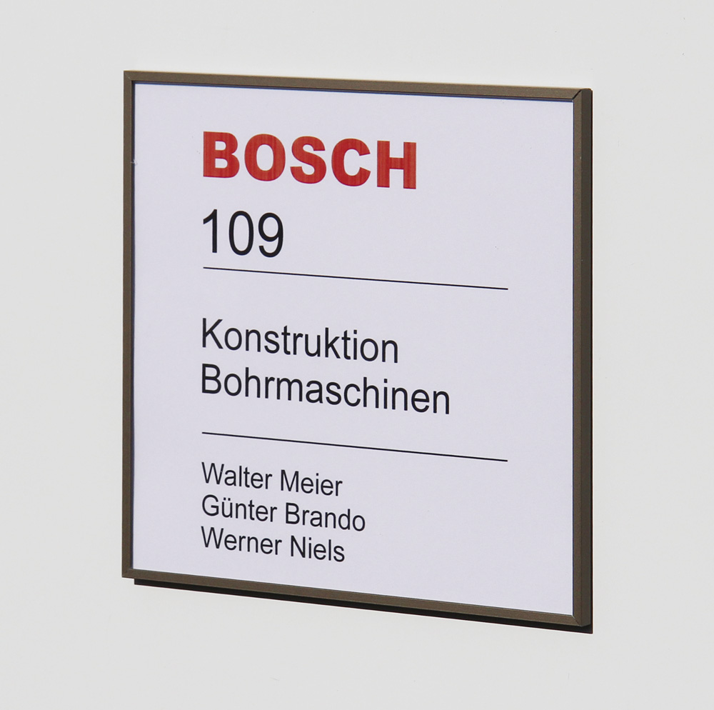 Türschild MADRID Bronze Line - 150,5 x 150,5 mm