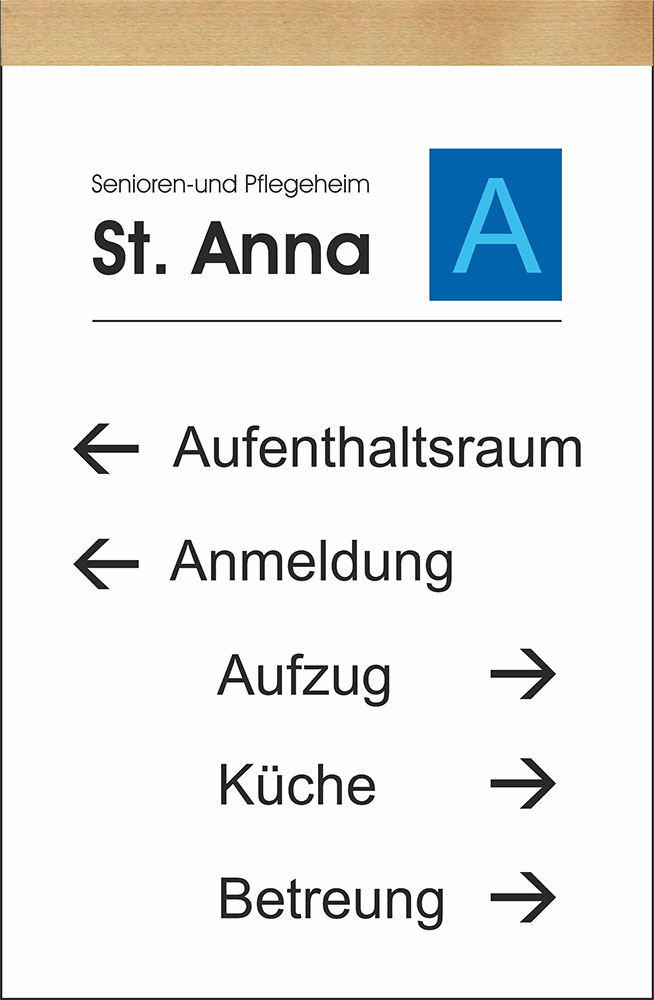 Türschild TwinHolz Buche - 297 x 455 mm (BxH) A3 hoch