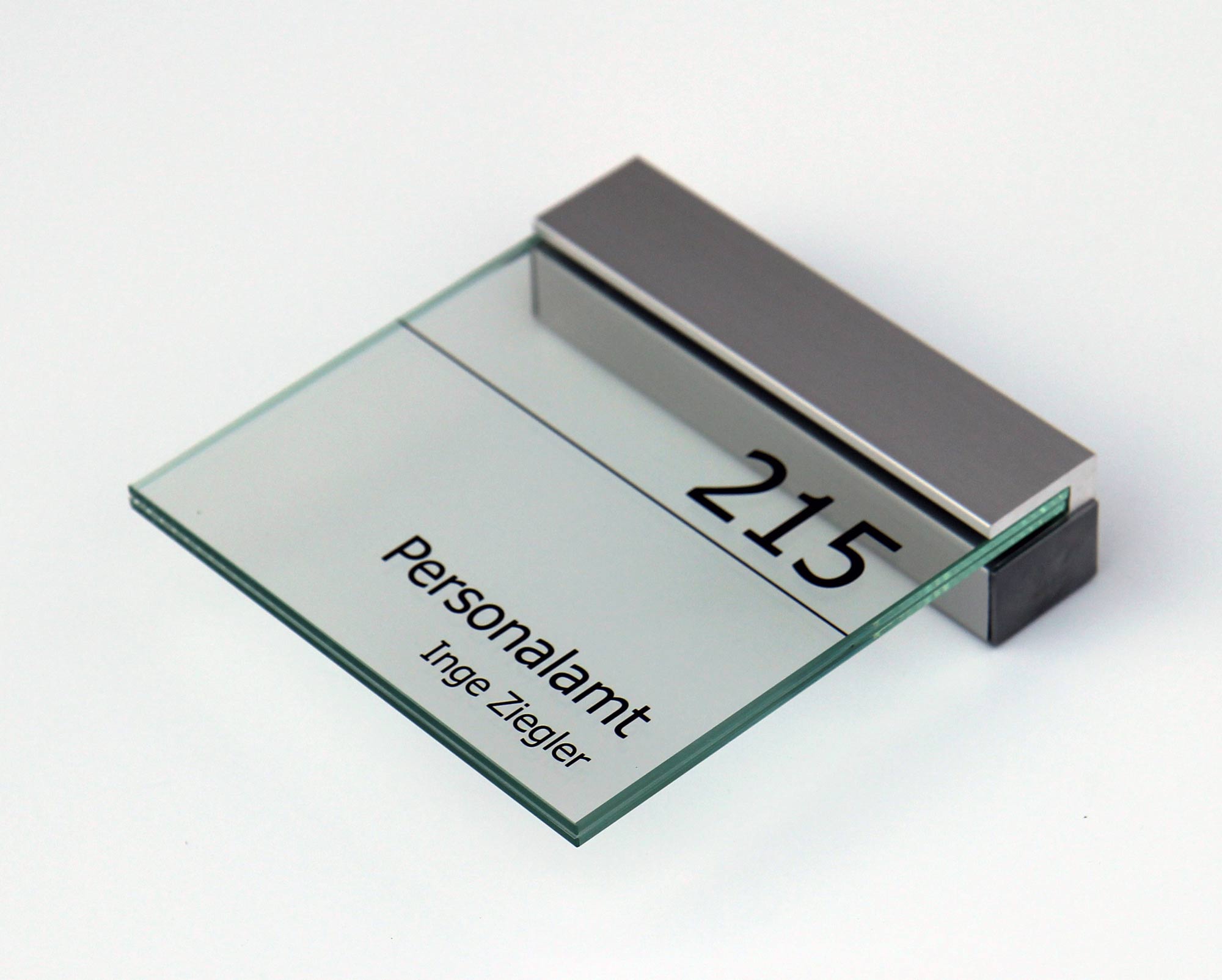 Glas-Türschild KRISTALLINO - 105 x 105 mm