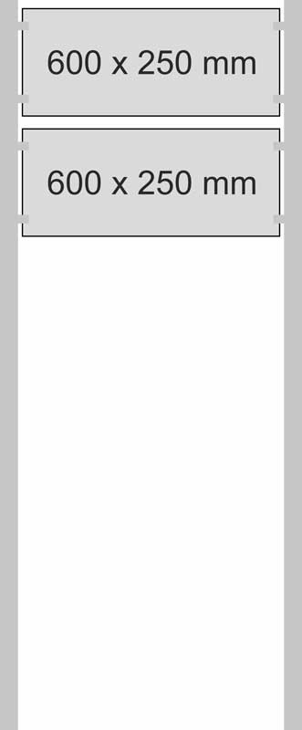 Edelstahl-Schildständer - Typ HGH-V2A-6025-2