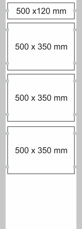 Edelstahl-Schildständer - Typ HGH-Plexi-5035