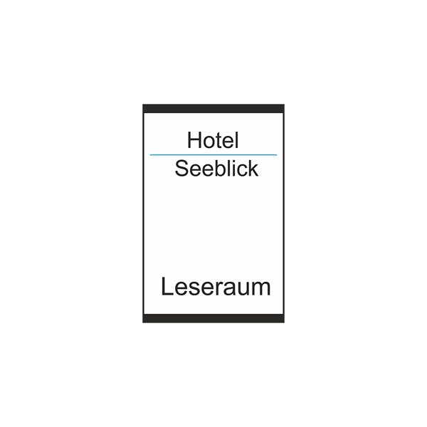 Türschild SlideFix Black - 100 x 150 mm (BxH)