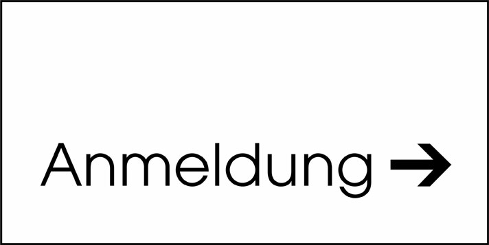 Typ Beta 250 x 125 mm - Anmeldung Pfeil rechts