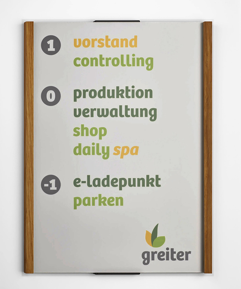 Türschild LMH OSLO Eiche - 222 x 297 mm (BxH) A4 hoch