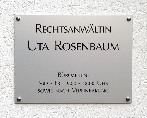 Alu-Schild Typ Alpha - 2 mm silber eloxiert
