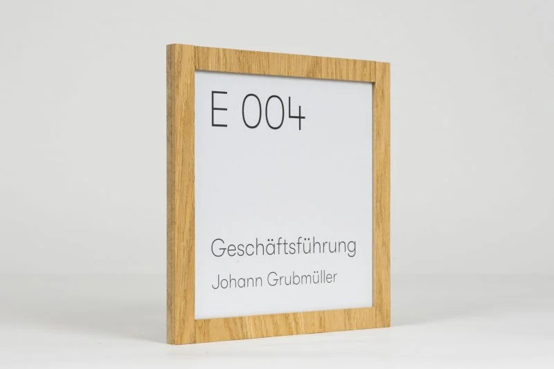 Türschild Wood.eiche Einschub - 152 x 152 mm
