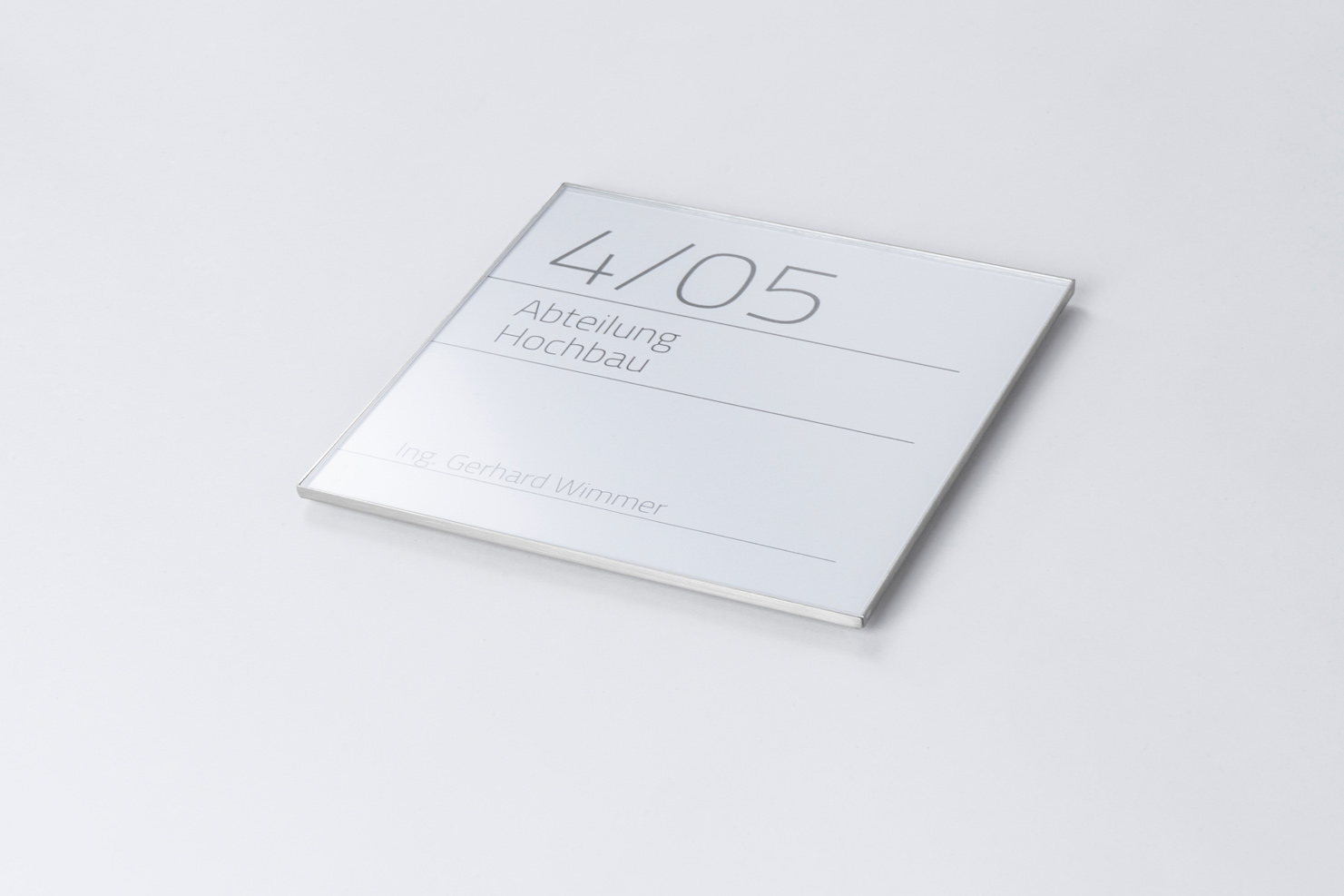 Türschild NIRO.clic - 213 x 299 mm, A4 (hoch oder quer)