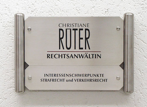 Achteck Edelstahl-Schild 2 mm Typ Okto-ESR - auf Edelstahl-Konstruktion