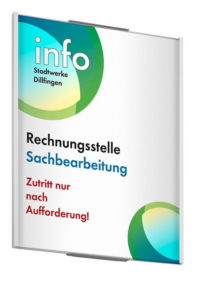 Türschild OSLO - 151 x 210 mm (BxH) A5 hoch