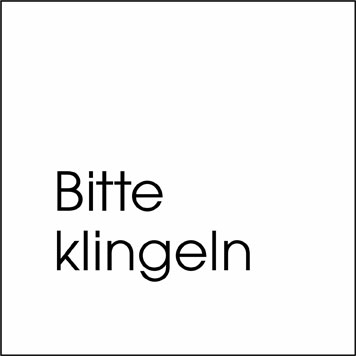 Typ Beta 125x125 mm - Bitte klingeln
