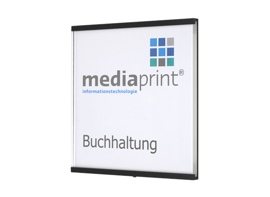Türschild SlideFix Black