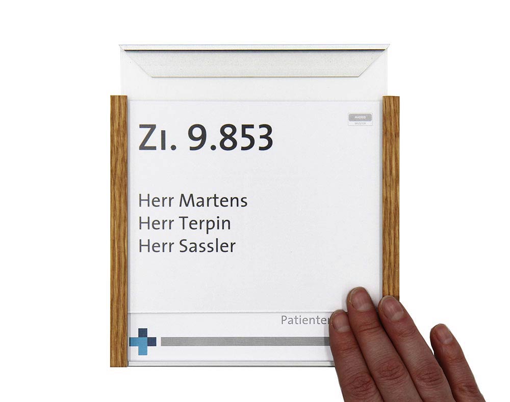 Türschild LMH Silver Line Eiche - 159,5 x 150,5 mm