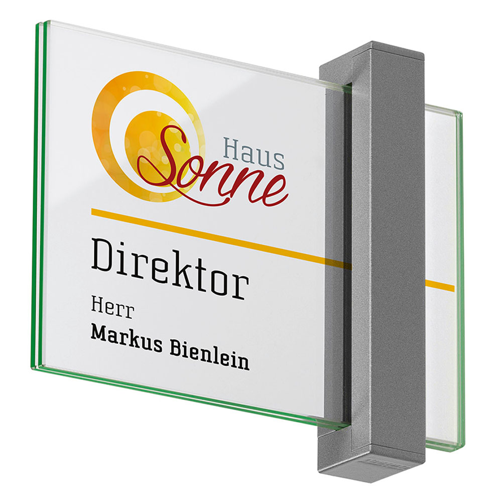 Glas-Türschild TORINO - 148 x 105 mm A6 quer (BxH)