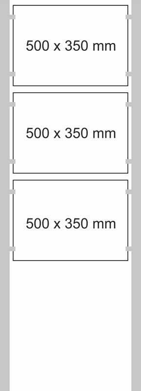 Edelstahl-Schildständer - Typ HGH-Dibond-5035