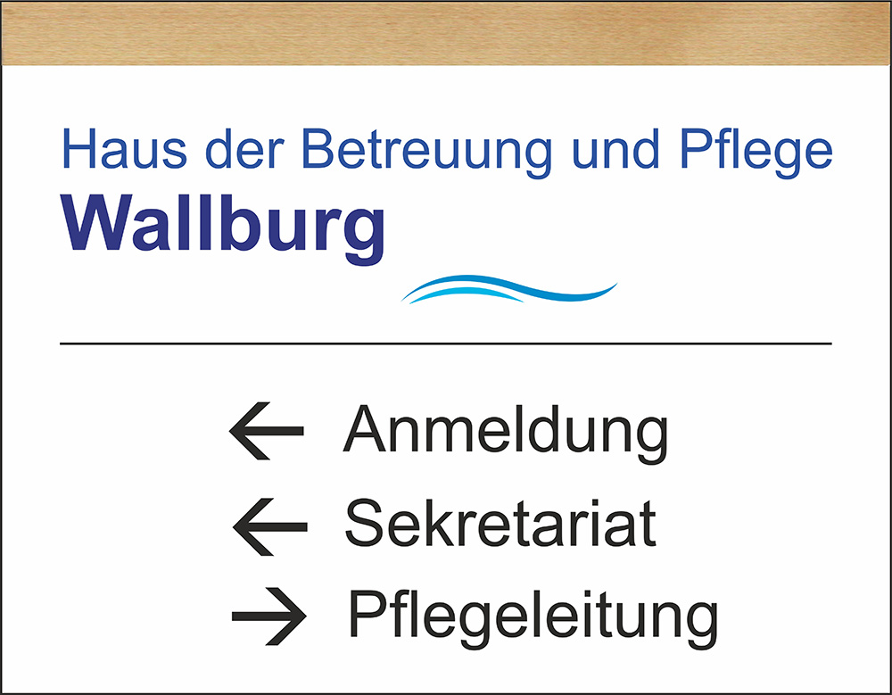 Türschild TwinHolz Buche - 420 x 322 mm (BxH) A3 quer