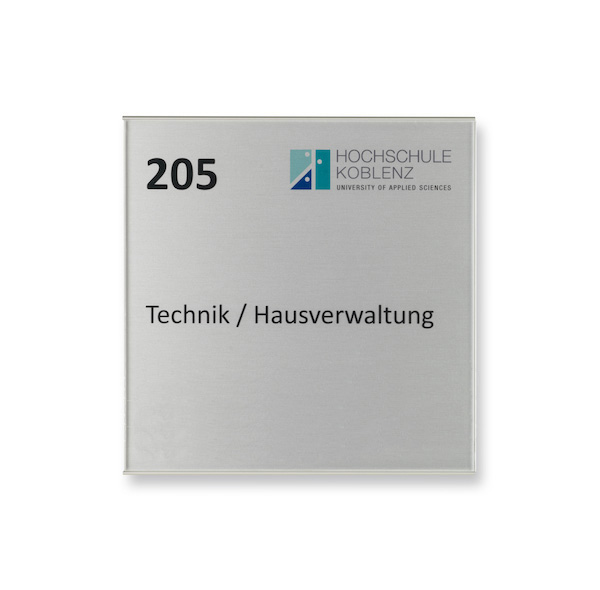 Türschild Unitex-BX-plus - 155 x 155 mm ohne Nute