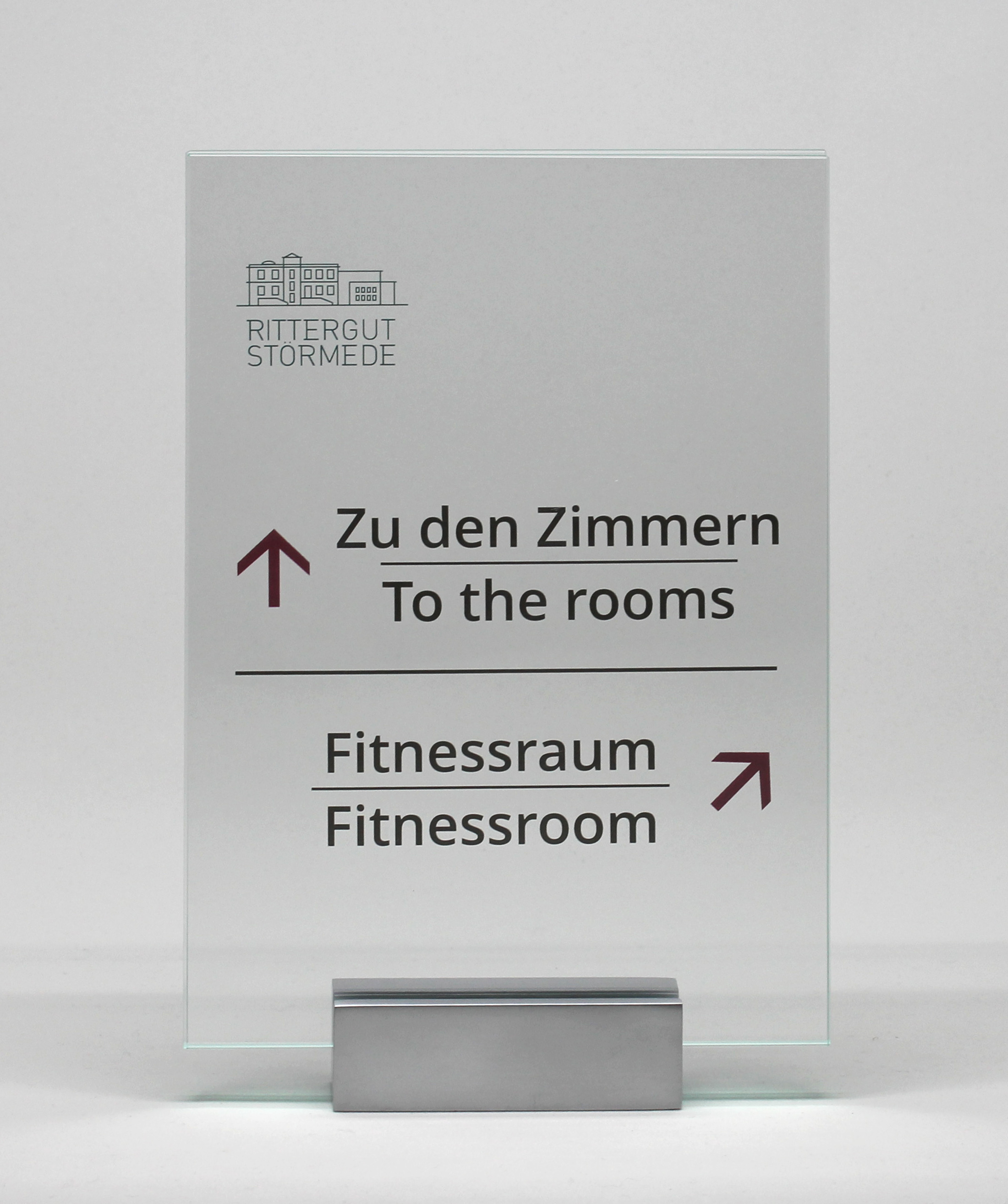 Glas-Türschild MONACO - 148 x 210 mm A5 hoch
