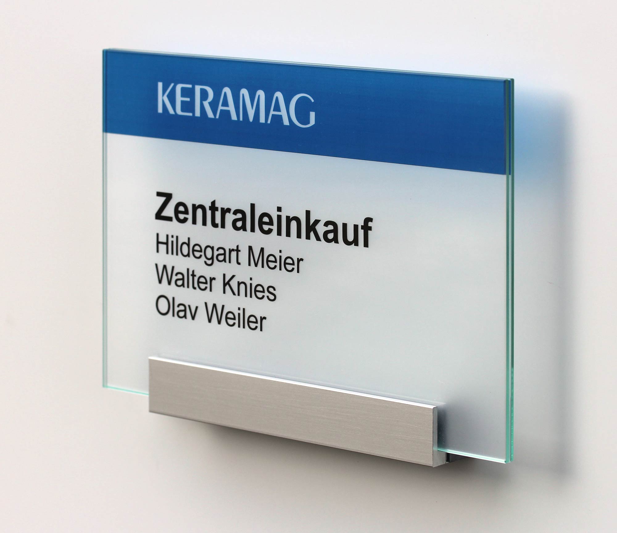 Glas-Türschild KRISTALLINO - 210 x 149 mm, DIN A5