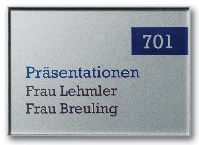 Türschild Unitex-L - 155 x 110 mm (hoch oder quer)