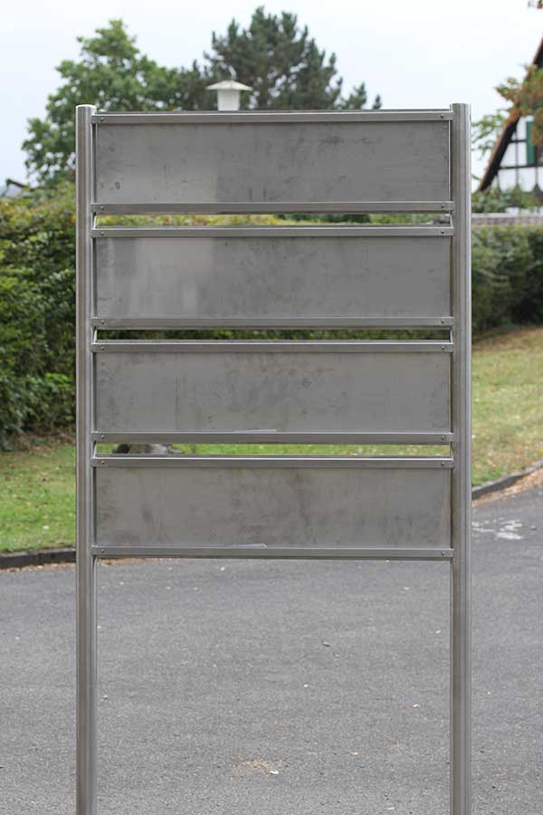 Edelstahl-Schildständer - Typ ESR-V2A-100300-1