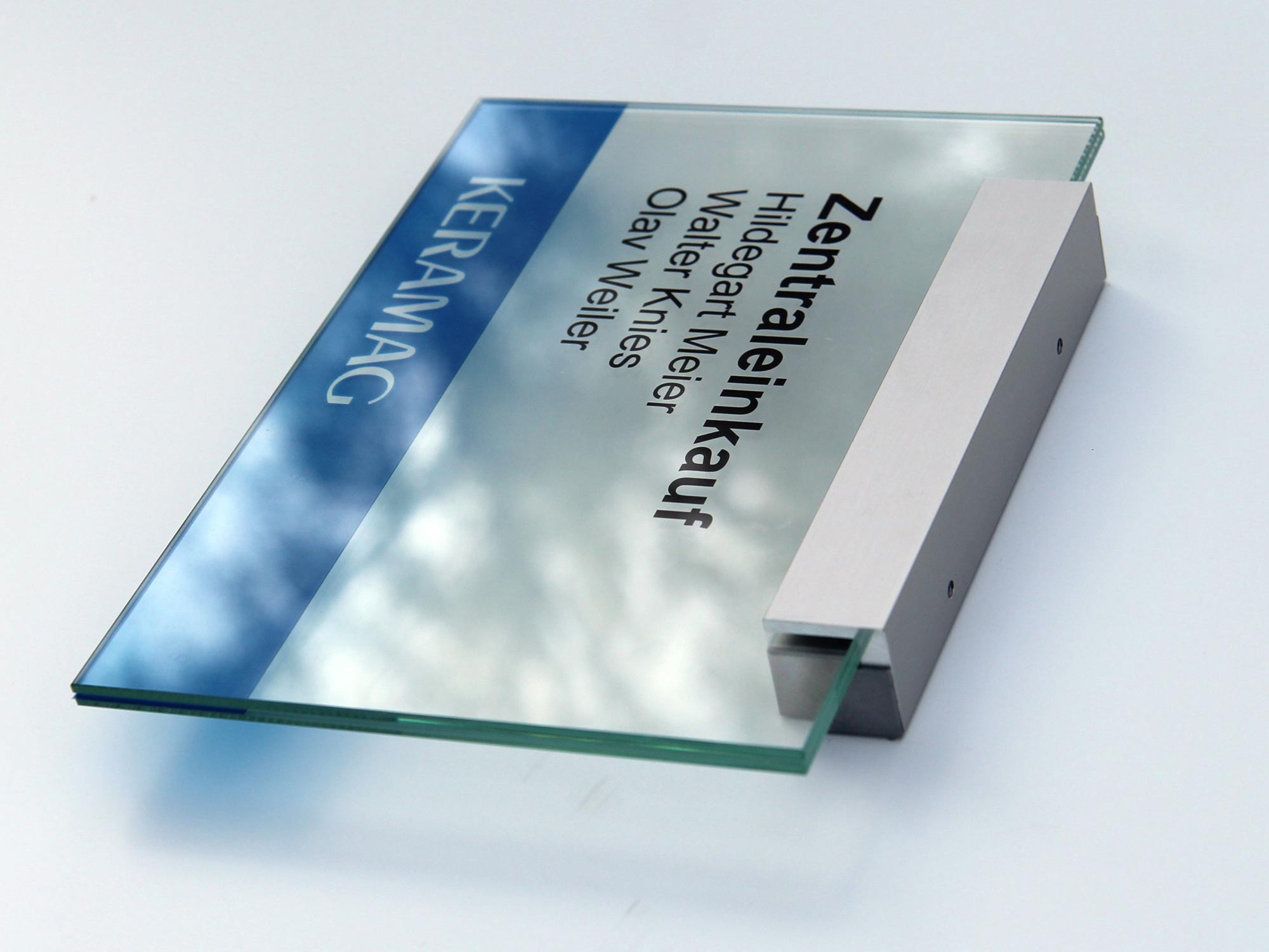 Glas-Türschild KRISTALLINO - 210 x 149 mm, DIN A5