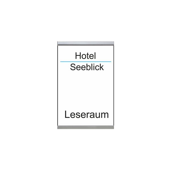 Türschild SlideFix Silber - 100 x 150 mm (BxH)