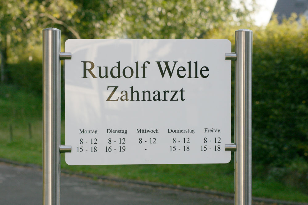 Edelstahl-Schildständer - Typ HGH-PWS-4030