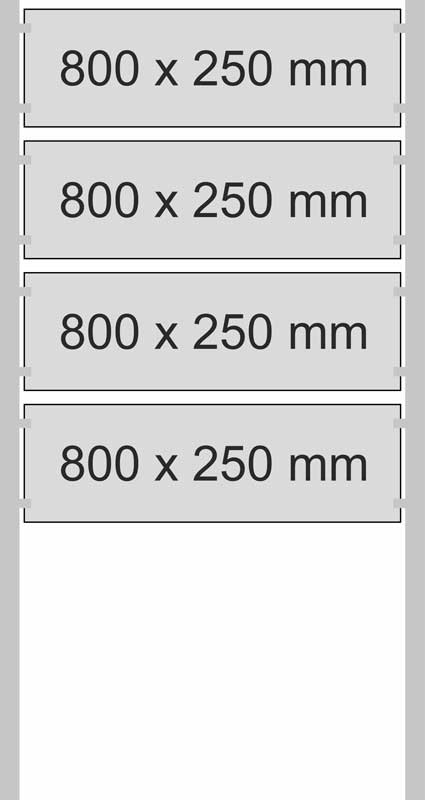 Edelstahl-Schildständer - Typ HGH-V2A-8025-4