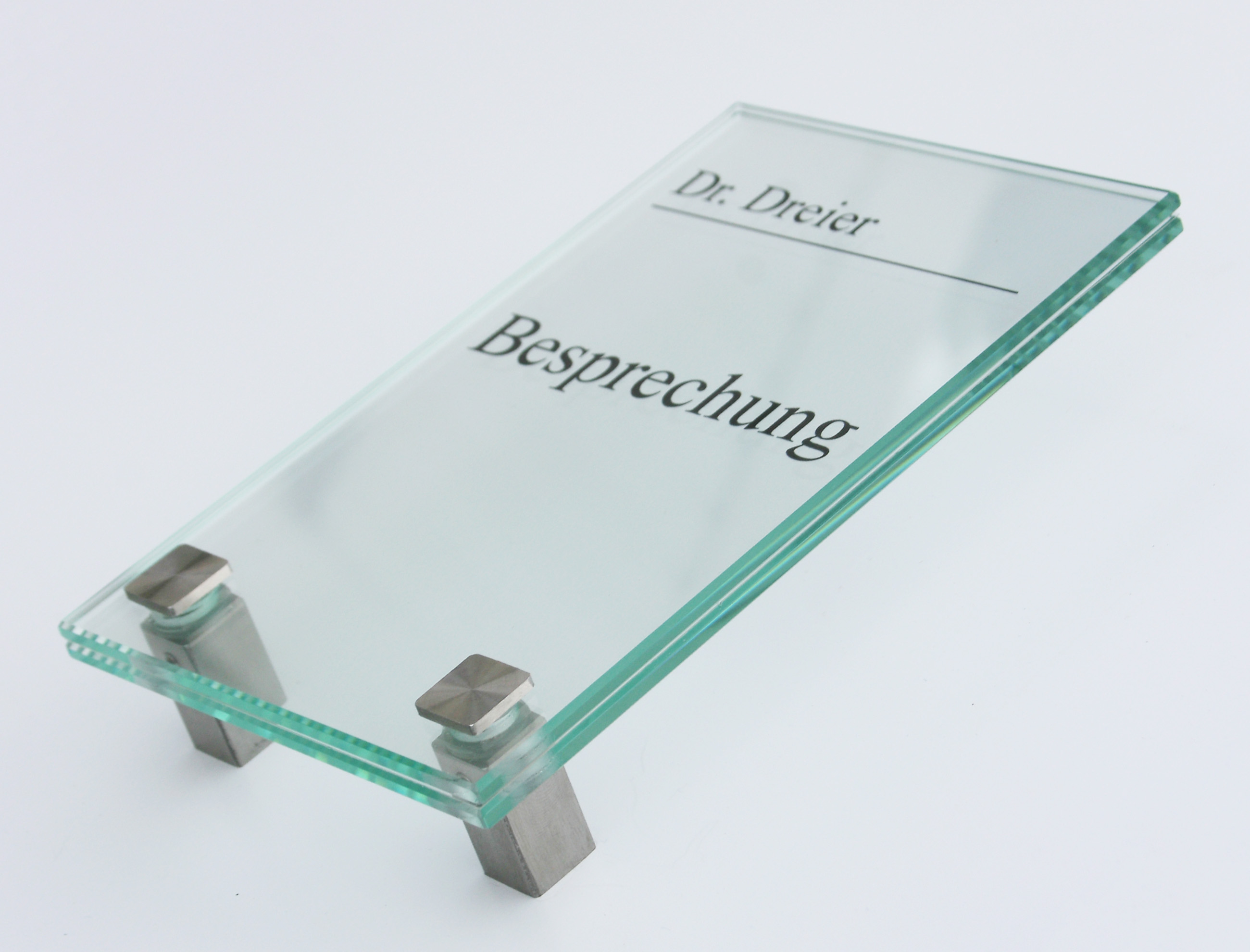 Glas-Türschild INOFIX-Q - 100 x 170 mm (BxH)
