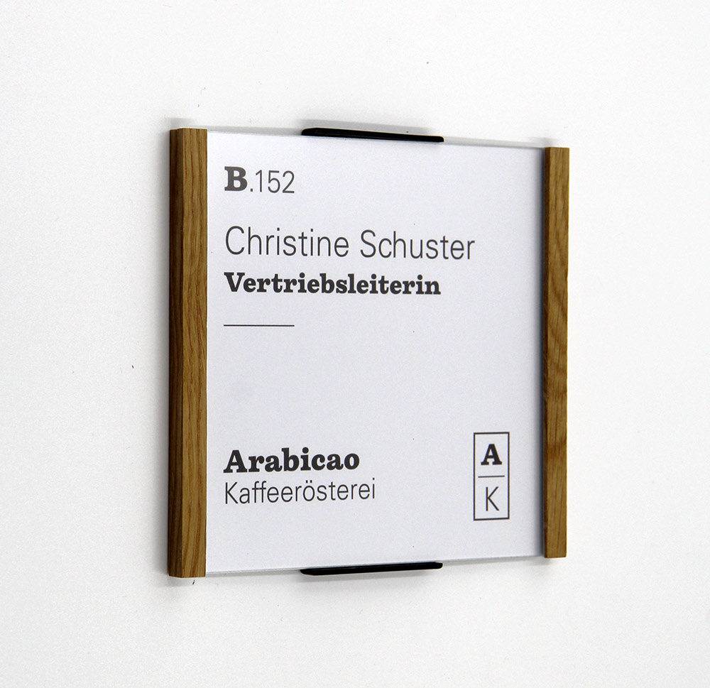 Türschild LMH OSLO Eiche - 160 x 103 mm (BxH) A6 quer
