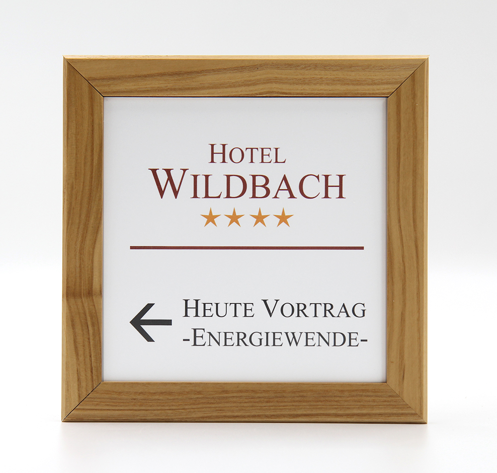Türschild WoodSign-Esche - 174 x 174 mm