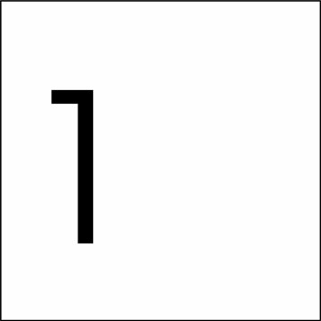 Typ Beta 125x125 mm - Ziffer 1