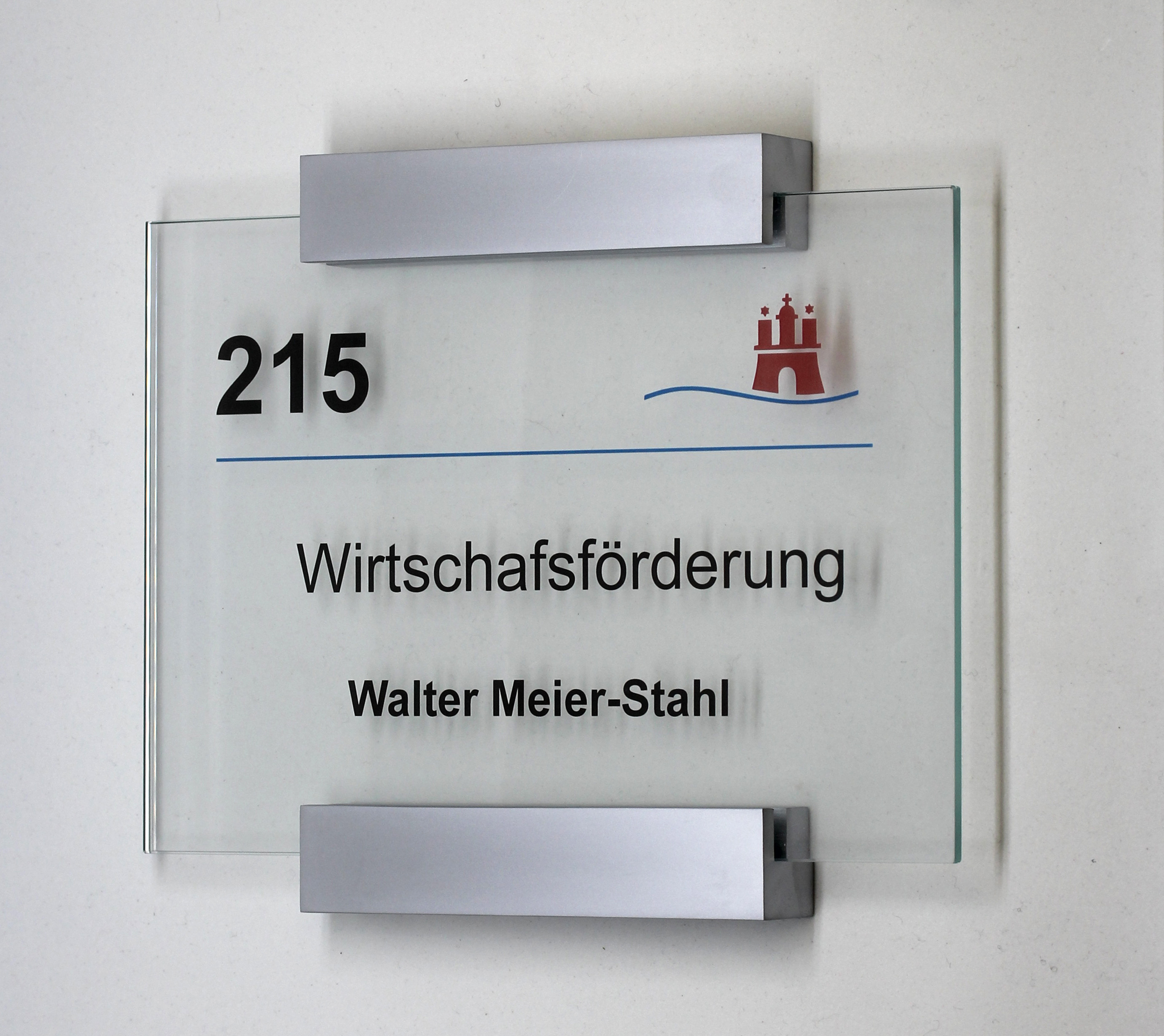 Glas-Türschild MONACO - 210 x 148 mm A5 quer