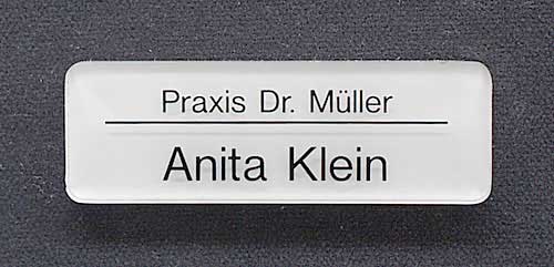 Namensschild Rundeck-Elegant - 75 x 25 mm