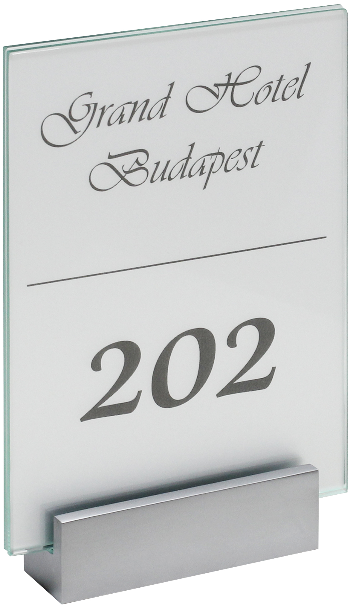 Glas-Türschild MONACO - 105 x 148 mm A6 hoch