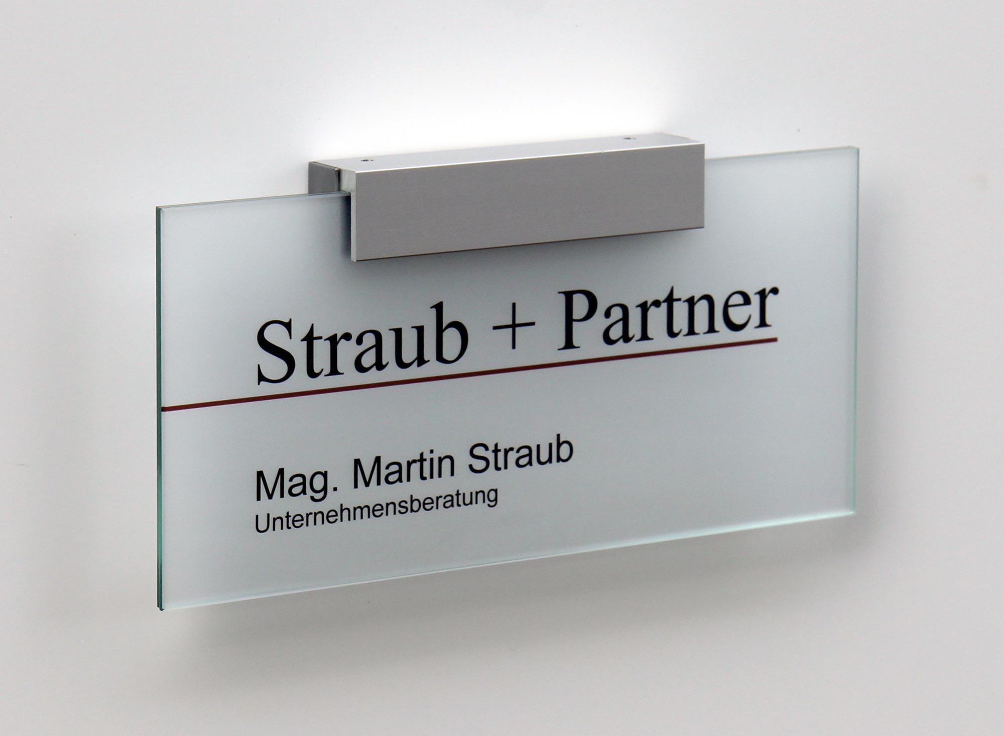 Glas-Türschild KRISTALLINO - 210 x 105 mm