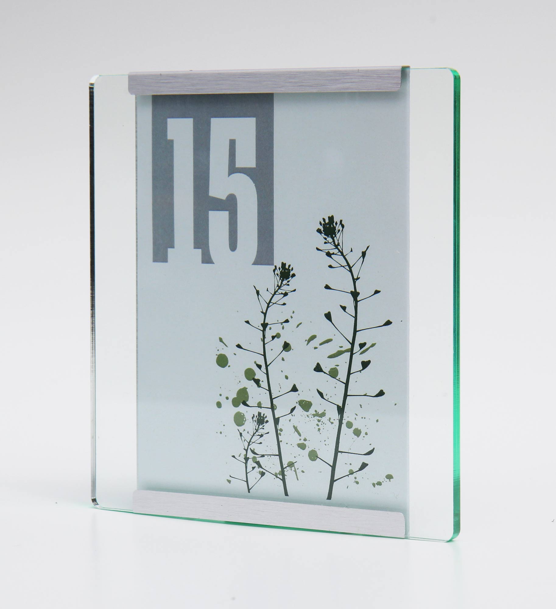 Türschild NIRO.glaslook - 180 x 210 mm (BxH)
