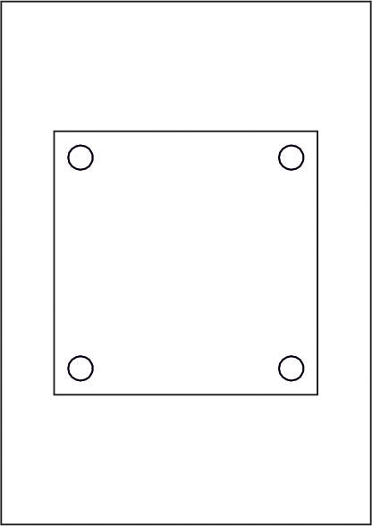 10 Blatt GALERIE - Laserdruck-Folien klar - 150 x 150 mm 4-Loch