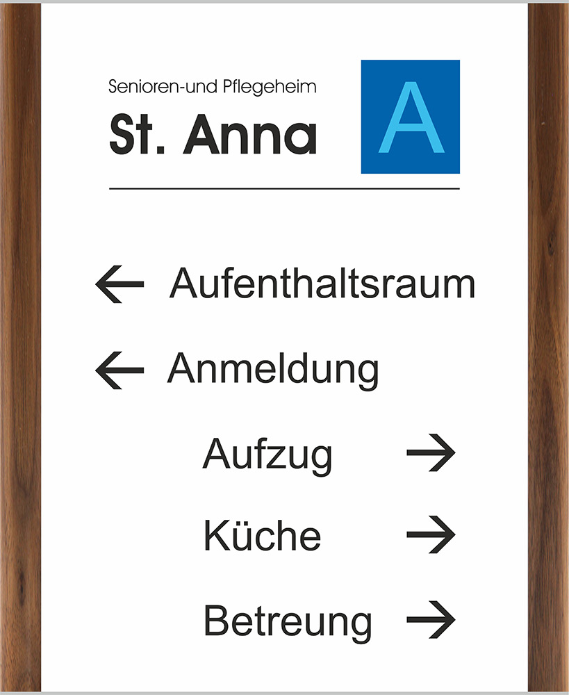Türschild Westerwald-Nussbaum - 347 x 424 mm (BxH) A3 hoch