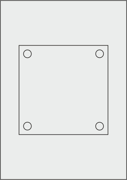 Laserdruck-Folie matt - KRISTALLUM-R+ INOFIX-Q - 150 x 150 mm 4-Loch