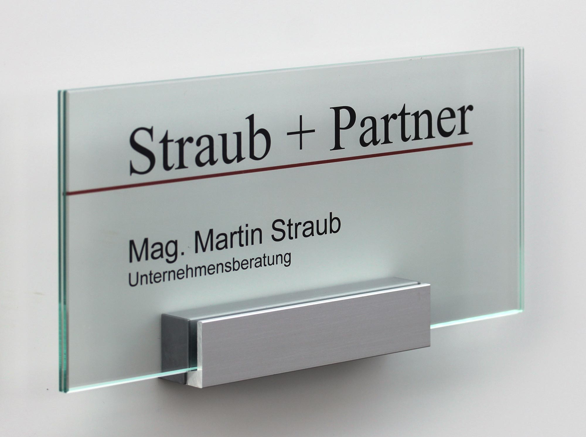 Glas-Türschild KRISTALLINO - 210 x 105 mm