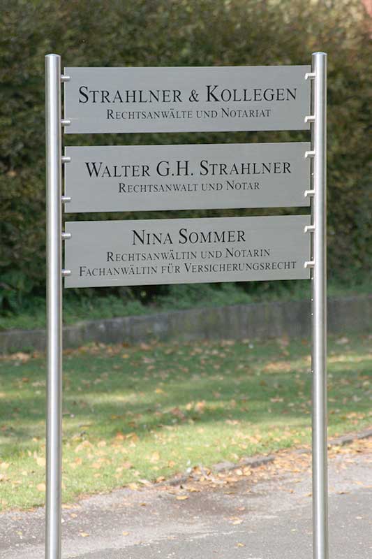 Edelstahl-Schildständer - Typ HGH-V2A-8020-1