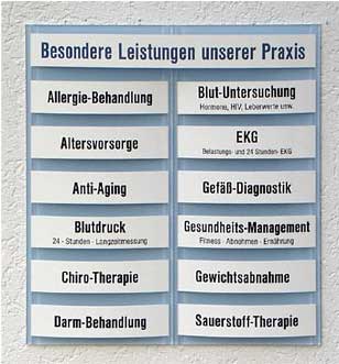 Leistungs-Tafel -  450 x 500 mm - Überschrift + 12 Titel