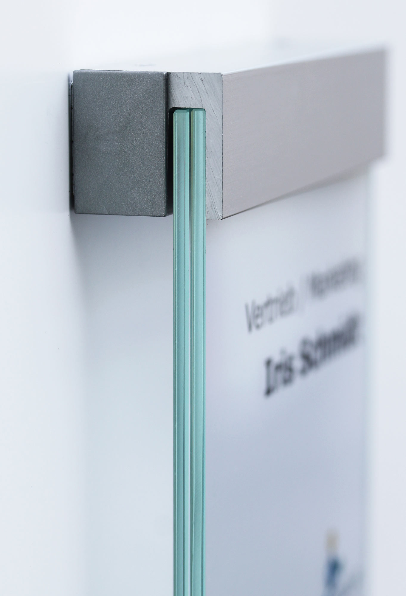 Glas-Türschild KRISTALLINO - 105 x 149 mm, DIN A6