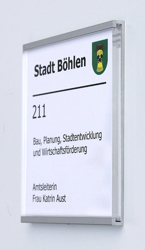 Türschild SlideFix Silber - 100 x 150 mm (BxH)