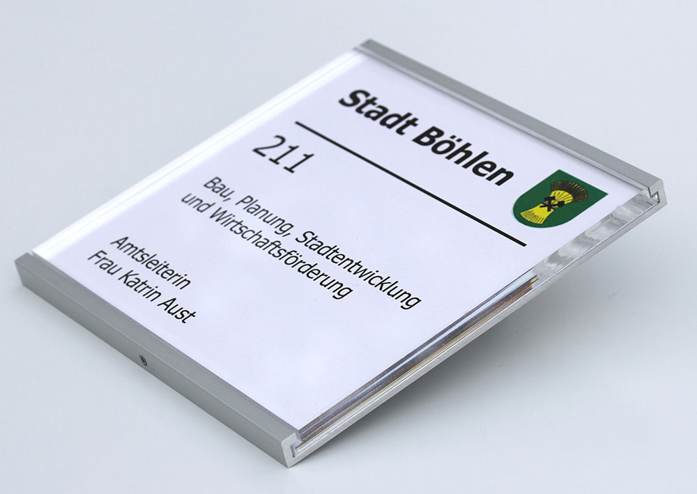 Türschild SlideFix Silber - 100 x 150 mm (BxH)