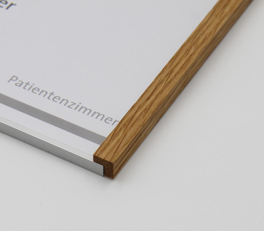 Türschild LMH Silver Line Eiche - 159,5 x 150,5 mm