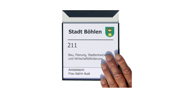 Türschild MADRID Black Line  - 150,5 x 150,5 mm