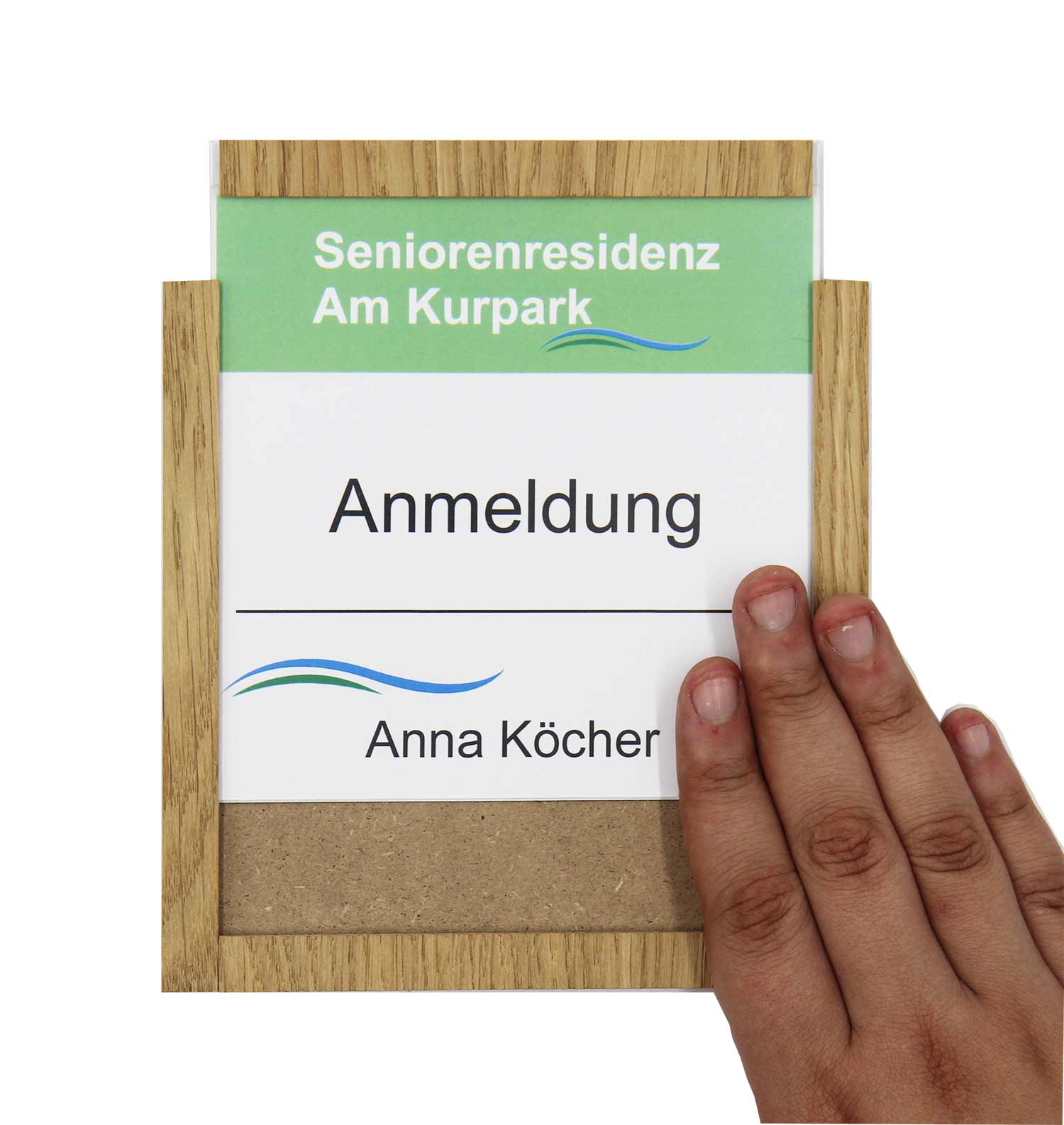 Türschild Wood.eiche Einschub